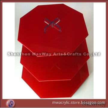 Red Maypole Lucite Cupcake Display Holder